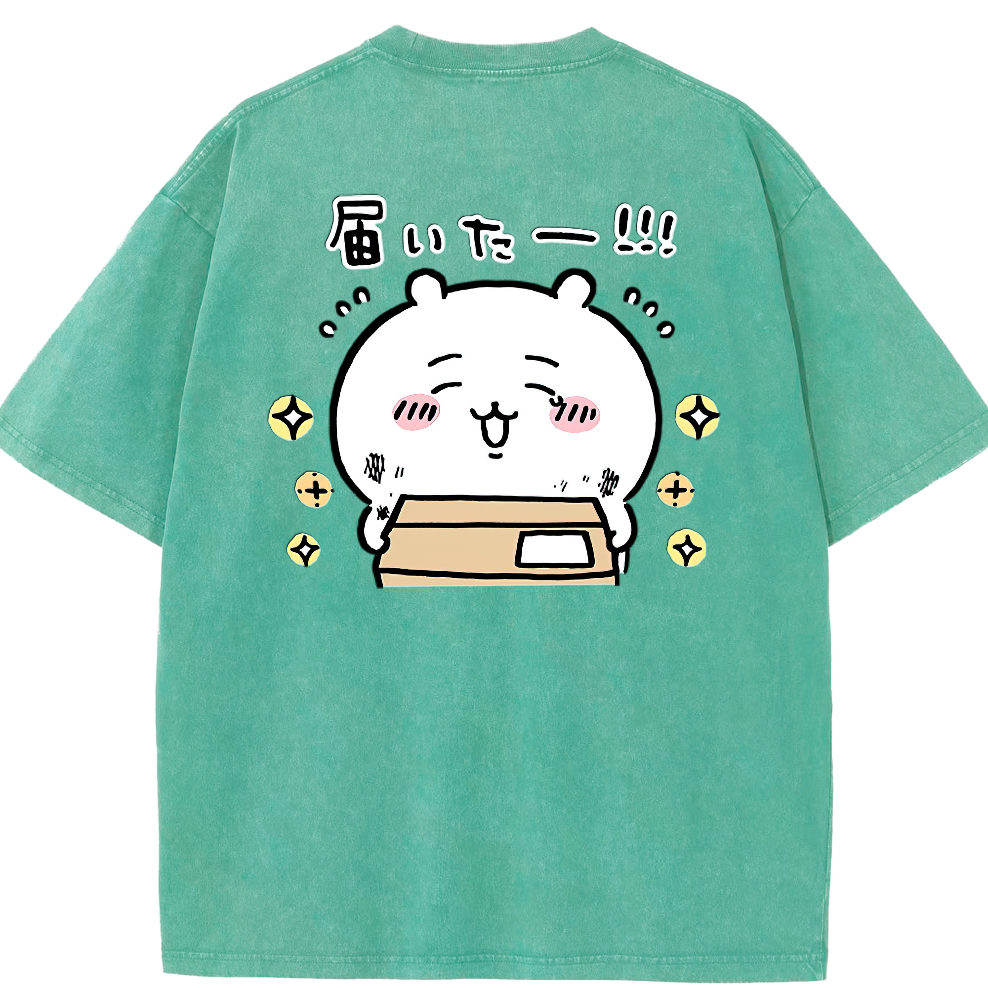 （画像用） ちいかわ ちいかわ Chii-kawa chiikawa 綿100% ヴィンテージ風 半袖Tシャツ（背面プリント）